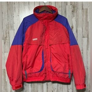 Vintage Columbia powder keg Purple and Teal reversible Jacket Sz xl Mens
